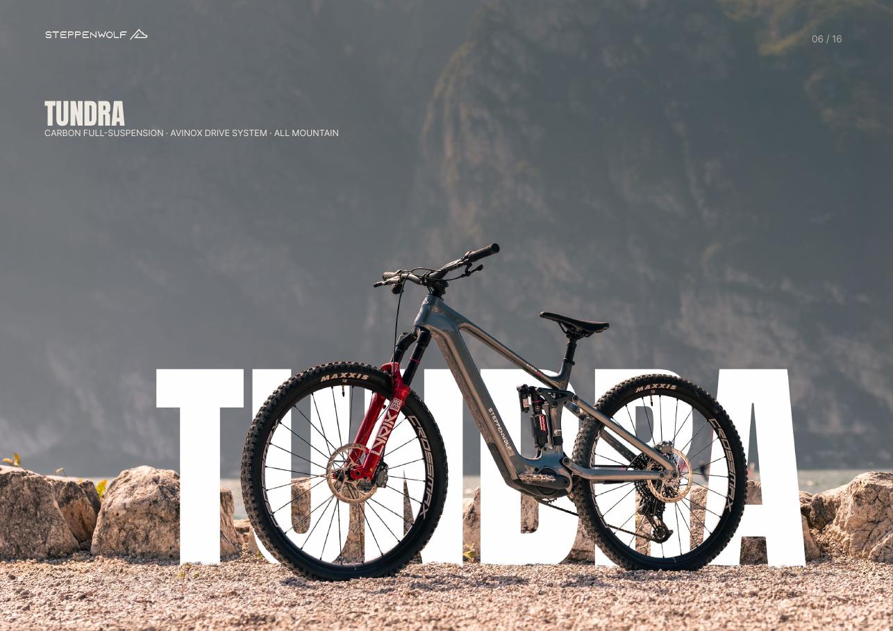 Steppenwolf LineUp 2027 Dealer Book — Tundra-Doppelseite mit Wordmark-Typografie