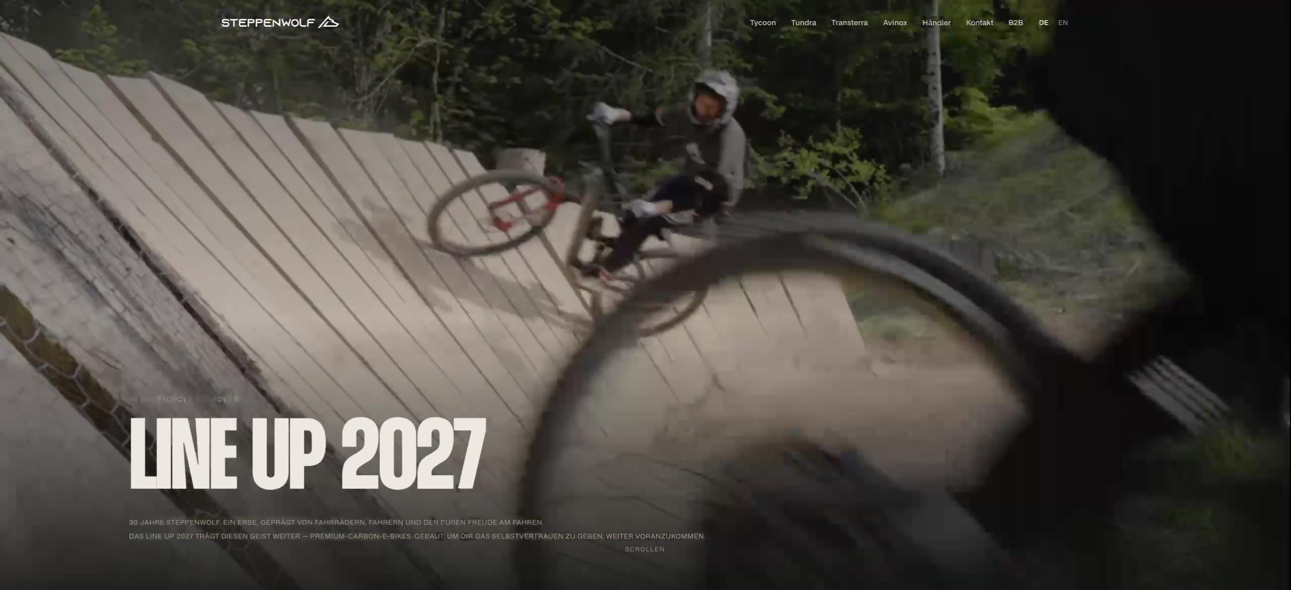 Steppenwolf LineUp 2027 — Landingpage, Fotoshooting und Dealer Book