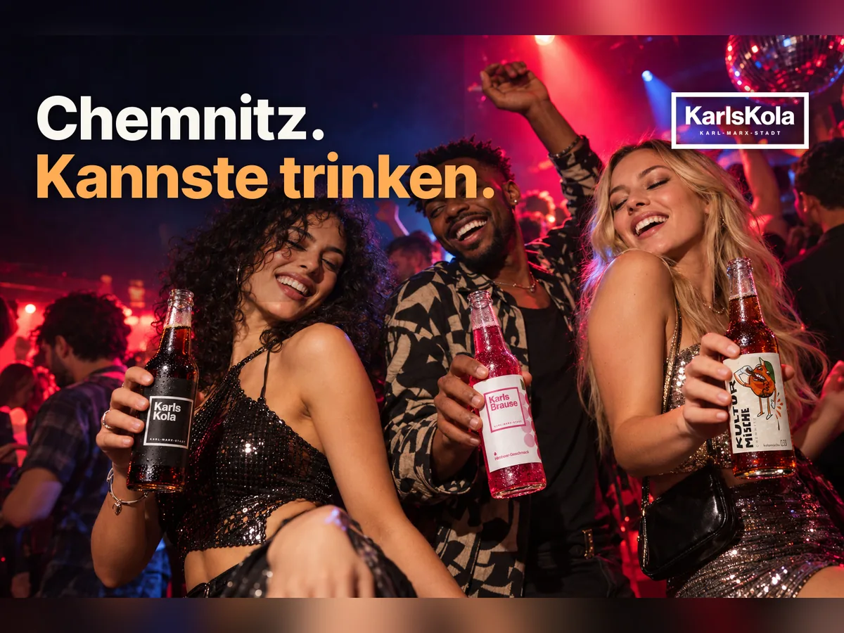 Anzeigenmotiv Club: Chemnitz. Kannste trinken.