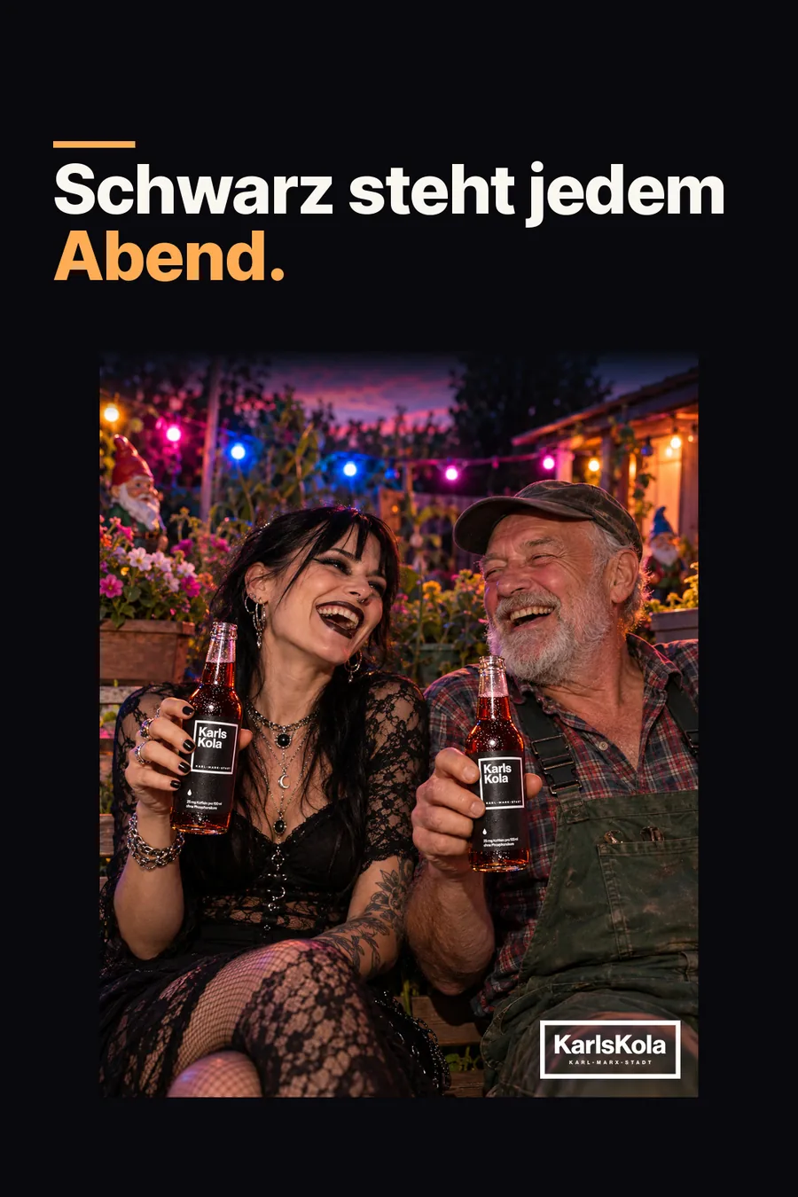 Anzeigenmotiv: Schwarz steht jedem Abend.