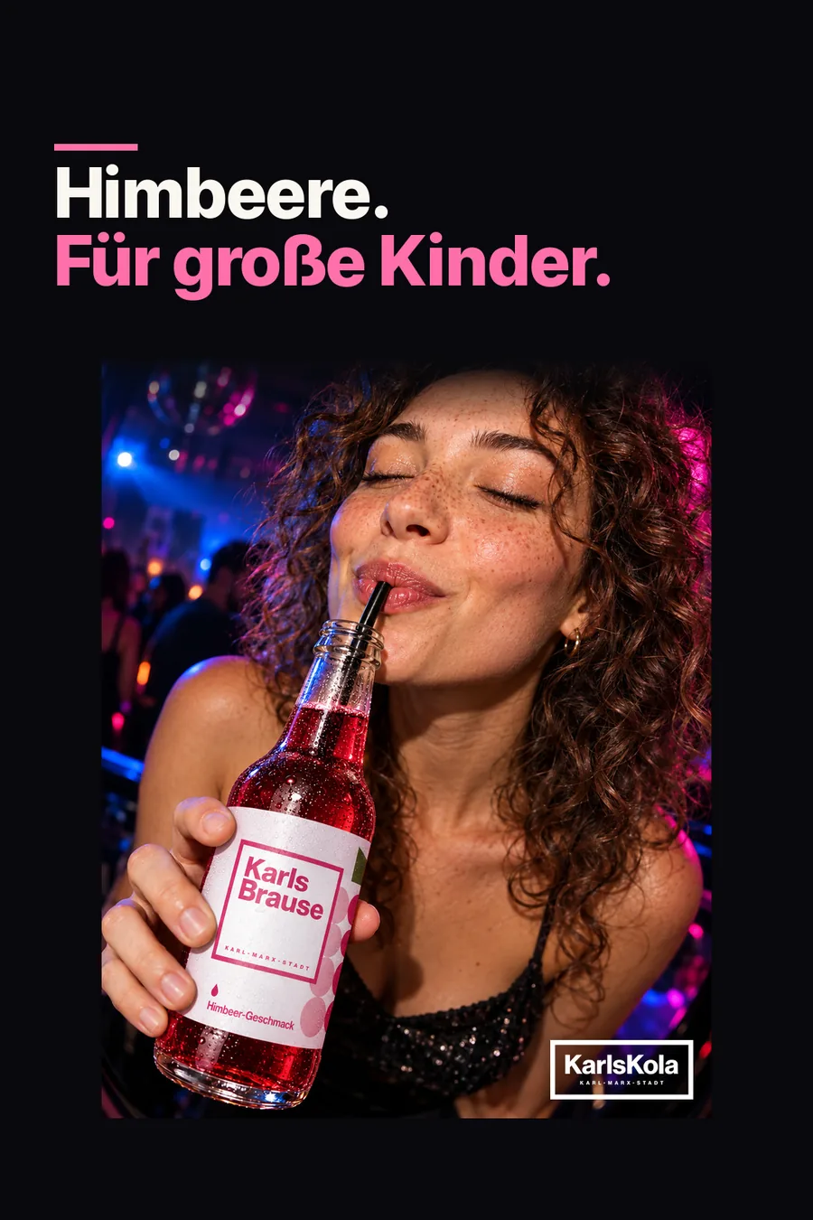 Anzeigenmotiv: Himbeere. Für große Kinder.