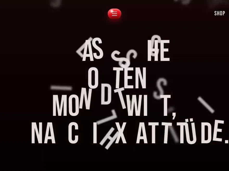 Buchstaben setzen sich zu „Klassische Sorten, Mond-Twist, Naschilix-Attitüde“ zusammen
